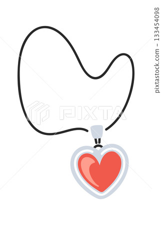 Heart pendant on chain gift 133454098