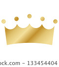 Golden crown vector icon 133454404
