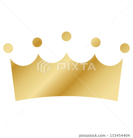Golden crown vector icon 133454404