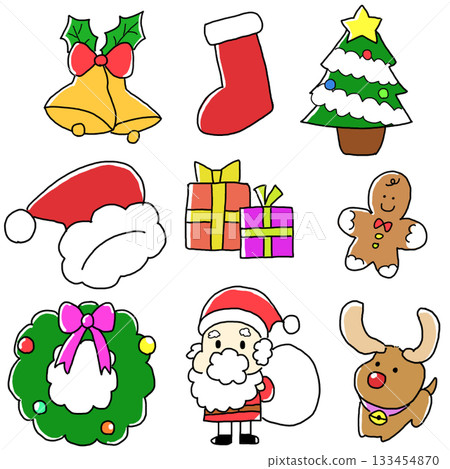 聖誕節圖標集 133454870
