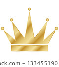 Golden crown vector icon 133455190