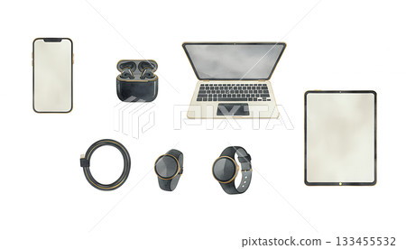 Modern Tech Essentials Watercolor Set 133455532