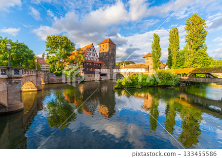 Historic Old Town. Nuremberg, Franconia, Germany Historic Old Town. Nuremberg, Franconia, Germany 133455586