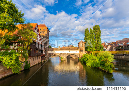 Historic Old Town. Nuremberg, Franconia, Germany Historic Old Town. Nuremberg, Franconia, Germany 133455590