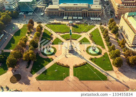 Schlossplatz in Stuttgart, Germany, travel landscape Schlossplatz in Stuttgart, Germany, travel landscape 133455834