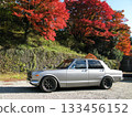 Vintage cars and autumn leaves 133456152