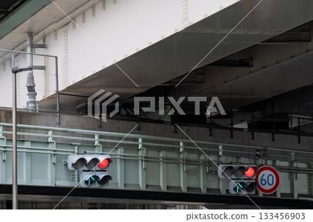 Road signs and markings to prevent traffic accidents 133456903