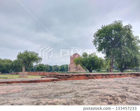 Sarnath stupa and his ruined monasteries 133457233