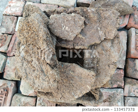 Cow dung cakes popularly known as gosse Cow dung cakes popularly known as gosse 133457378