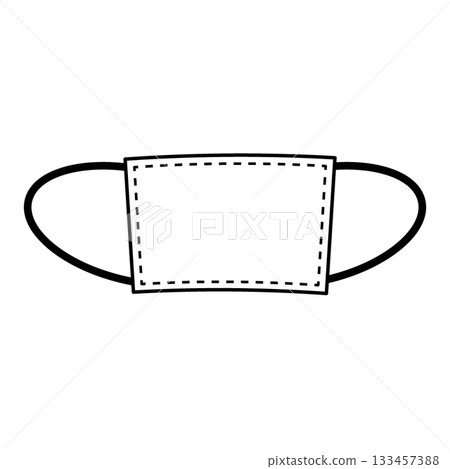 Simple nonwoven mask illustration icon 133457388