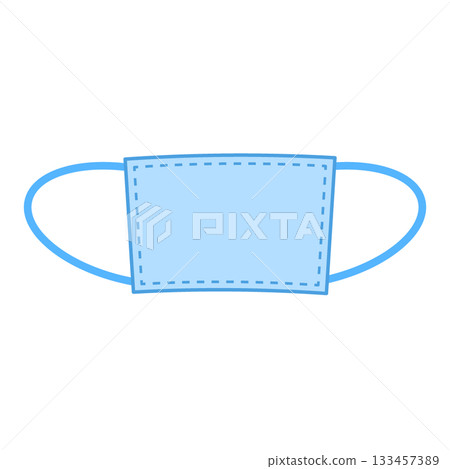 Simple nonwoven mask illustration icon 133457389