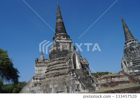 Wat Phra Si Sanphet pagoda in Ayutthaya Historical Park, Ayutthaya, Thailand Wat Phra Si Sanphet pagoda in Ayutthaya Historical Park, Ayutthaya, Thailand 133457520