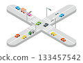 A miniature road intersection 133457542