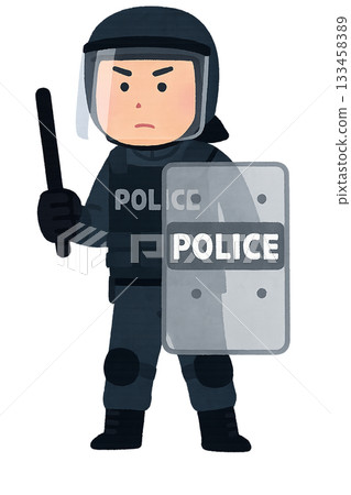 Riot Police Simple 133458389