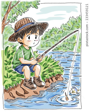 釣魚男孩3彩色版 釣魚男孩3彩色版 133459121