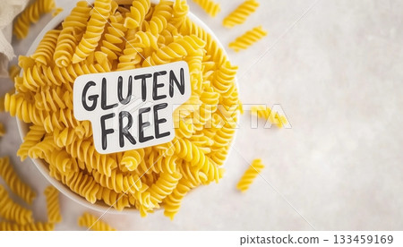 Spiral pasta gluten free flour for healthy ingredient for daily food Spiral pasta gluten free flour for healthy ingredient for daily food 133459169