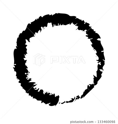 Icon Brush Lettering Brush Circle Circle Material Single Black 133460098