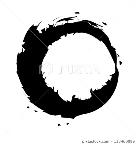 Icon Brush Lettering Brush Circle Circle Material Single Black 133460099