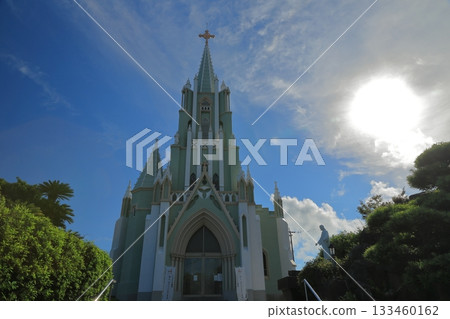 平戶沙勿略紀念教堂美麗的尖頂 133460162