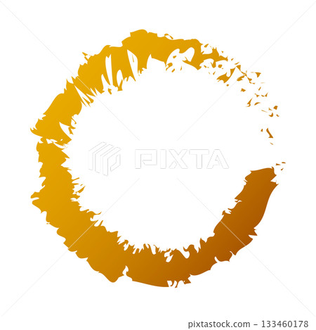 Icon Brush Lettering Brush Circle. Circle Material Single Gold Icon Brush Lettering Brush Circle. Circle Material Single Gold 133460178