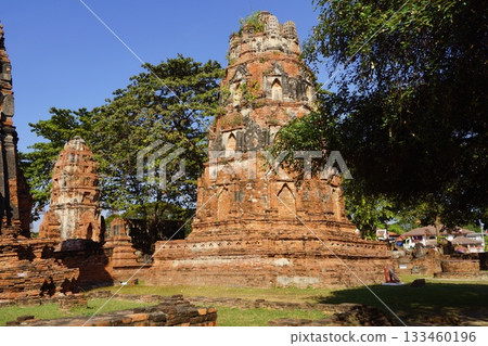 Thailand Ayutthaya Ayutthaya Historical Park Wat Mahathat Pagoda Thailand Ayutthaya Ayutthaya Historical Park Wat Mahathat Pagoda 133460196