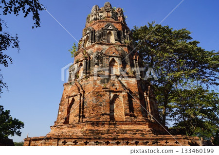 Thailand Ayutthaya Ayutthaya Historical Park Wat Mahathat Pagoda Thailand Ayutthaya Ayutthaya Historical Park Wat Mahathat Pagoda 133460199