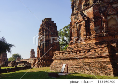 Scenery of Wat Mahathat in Ayutthaya Historical Park, Ayutthaya, Thailand Scenery of Wat Mahathat in Ayutthaya Historical Park, Ayutthaya, Thailand 133460200