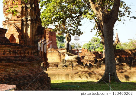 Scenery of Wat Mahathat in Ayutthaya Historical Park, Ayutthaya, Thailand Scenery of Wat Mahathat in Ayutthaya Historical Park, Ayutthaya, Thailand 133460202