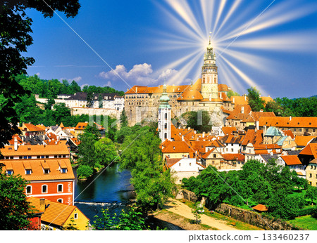 The beautiful city of Cesky Krumlov The beautiful city of Cesky Krumlov 133460237