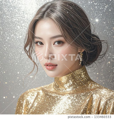 Glittering woman 133460333