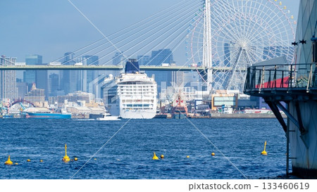 大阪港，天保山附近景色 133460619