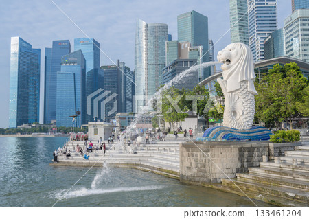 新加坡清晨的魚尾獅 新加坡清晨的魚尾獅 133461204