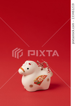 Japanese New Year material. Zodiac sign of the horse. Year of the horse. Japanese New Year material. Zodiac sign of the horse. Year of the horse. 133461219