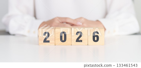 2026 year block on table. goal, Resolution, strategy, plan, start, budget, mission, action, motivation and New Year concepts 2026 year block on table. goal, Resolution, strategy, plan, start, budget, mission, action, motivation and New Year concepts 133461543