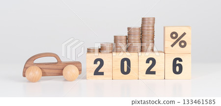 2026 New Year with percentage change to UP and Down arrow, car model and coin stack. Car loan, Interest rate, Insurance, Financial, vehicle Repair, Automobile Tax, mortgage and Maintenance 2026 New Year with percentage change to UP and Down arrow, car model and coin stack. Car loan, Interest rate, Insurance, Financial, vehicle Repair, Automobile Tax, mortgage and Maintenance 133461585