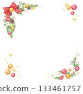 Christmas wreath frame (square, no frame) 133461757
