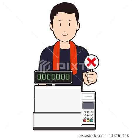 Register and male restaurant staff 10 Register and male restaurant staff 10 133461908