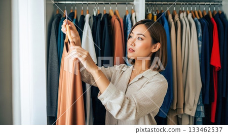 選擇衣服的女人 133462537