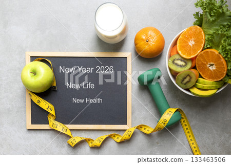 New Year for New Changes Healthy 2026.   133463506