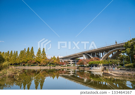 秋天的城北公園 大阪市 秋天的城北公園 大阪市 133464167