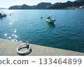 Small fishing port and boats 133464899