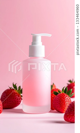 Strawberry Pump Bottle 133464960