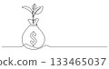 budget planning growth one line drawing continuous 133465037