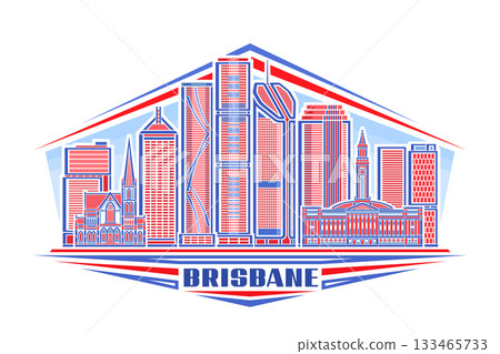 Vector illustration of Brisbane 133465733
