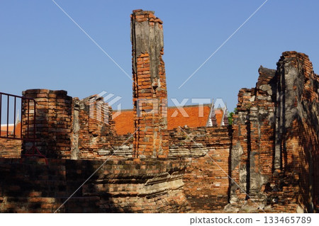 Scenery of Wat Mahathat in Ayutthaya Historical Park, Ayutthaya, Thailand Scenery of Wat Mahathat in Ayutthaya Historical Park, Ayutthaya, Thailand 133465789