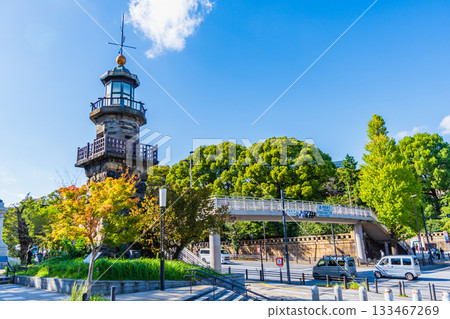 東京：晴天從靖國通 Tanyasumon 十字路口看到的九段下城市景觀 133467269