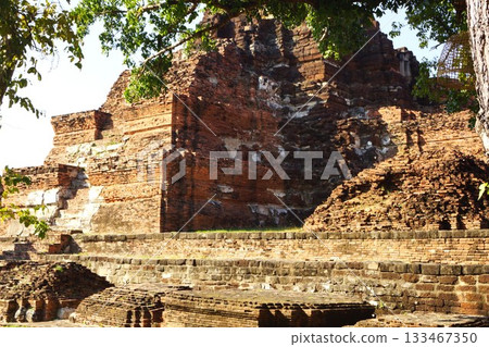 Scenery of Wat Mahathat in Ayutthaya Historical Park, Ayutthaya, Thailand Scenery of Wat Mahathat in Ayutthaya Historical Park, Ayutthaya, Thailand 133467350
