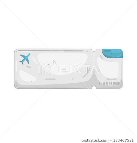 Illustration of flight ticket  133467551