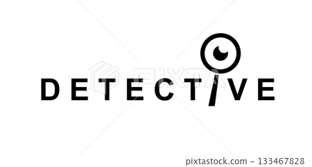 Detective service and investigation bureau icon or badge. Security agency icon, private investigator vector sign or symbol. Police service detective or inspector graphic emblem with magnifying glass Detective service and investigation bureau icon or badge. Security agency icon, private investigator vector sign or symbol. Police service detective or inspector graphic emblem with magnifying glass 133467828