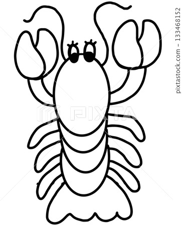 Hand drawn outline of lobster for sea life, under the sea, aquarium, ocean, post card, animals, zoo, souvenir shop, cartoon character, comic, plush toy, kid doll, sticker, sea food, kid colouring book Hand drawn outline of lobster for sea life, under the sea, aquarium, ocean, post card, animals, zoo, souvenir shop, cartoon character, comic, plush toy, kid doll, sticker, sea food, kid colouring book 133468152